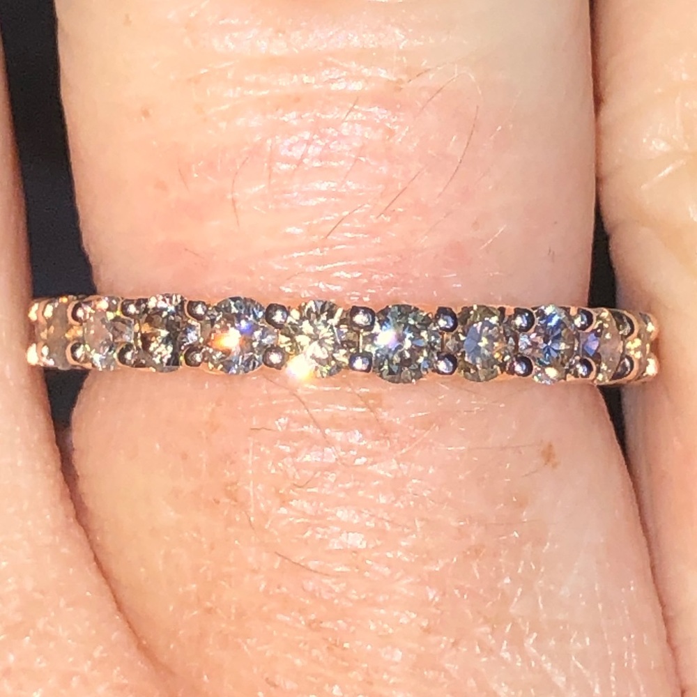 14k rose gold 1 carat Diamond Levian band/ring